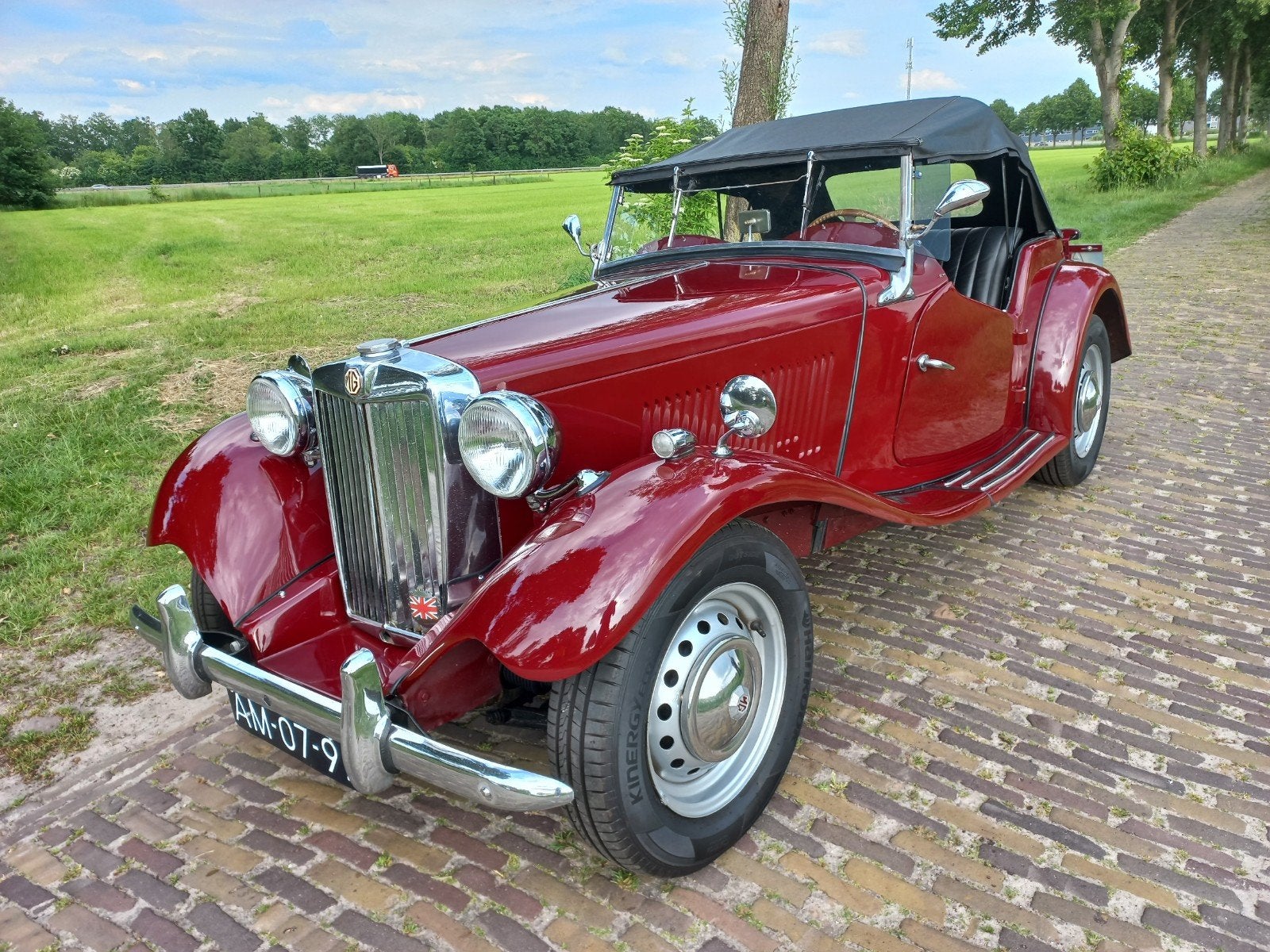 MG Td, Auto's, Achterwielaandrijving, Zwart, Cabriolet, Leder