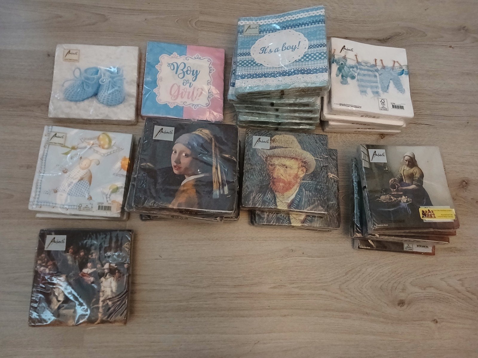 Partij Servetten: Geboorte, Kunst GRATIS VERZENDING, Ophalen of Verzenden, Nieuw, Versiering, Geboorte of Huwelijk