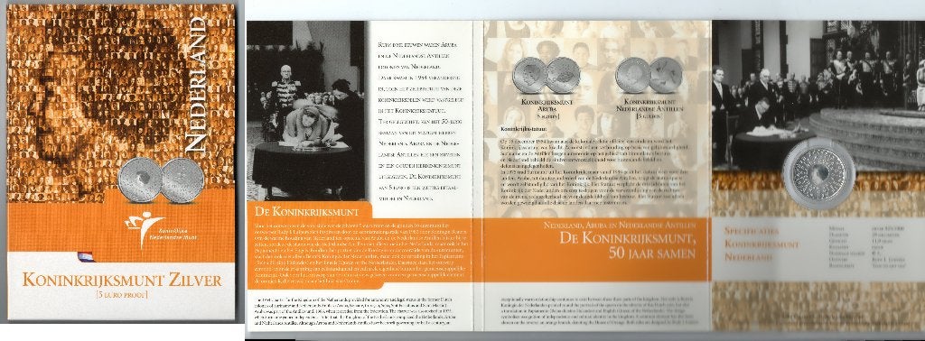 Koninkrijksmunt Zilver 5 euro 2004  - 50 Jaar Samen, Postzegels en Munten, Munten | Nederland, Koningin Beatrix, Zilver, Euro's