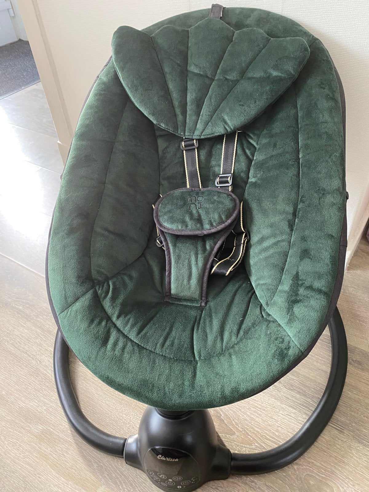 Moni Clarissa elektrische baby schommel groen, Ophalen of Verzenden, Zo goed als nieuw