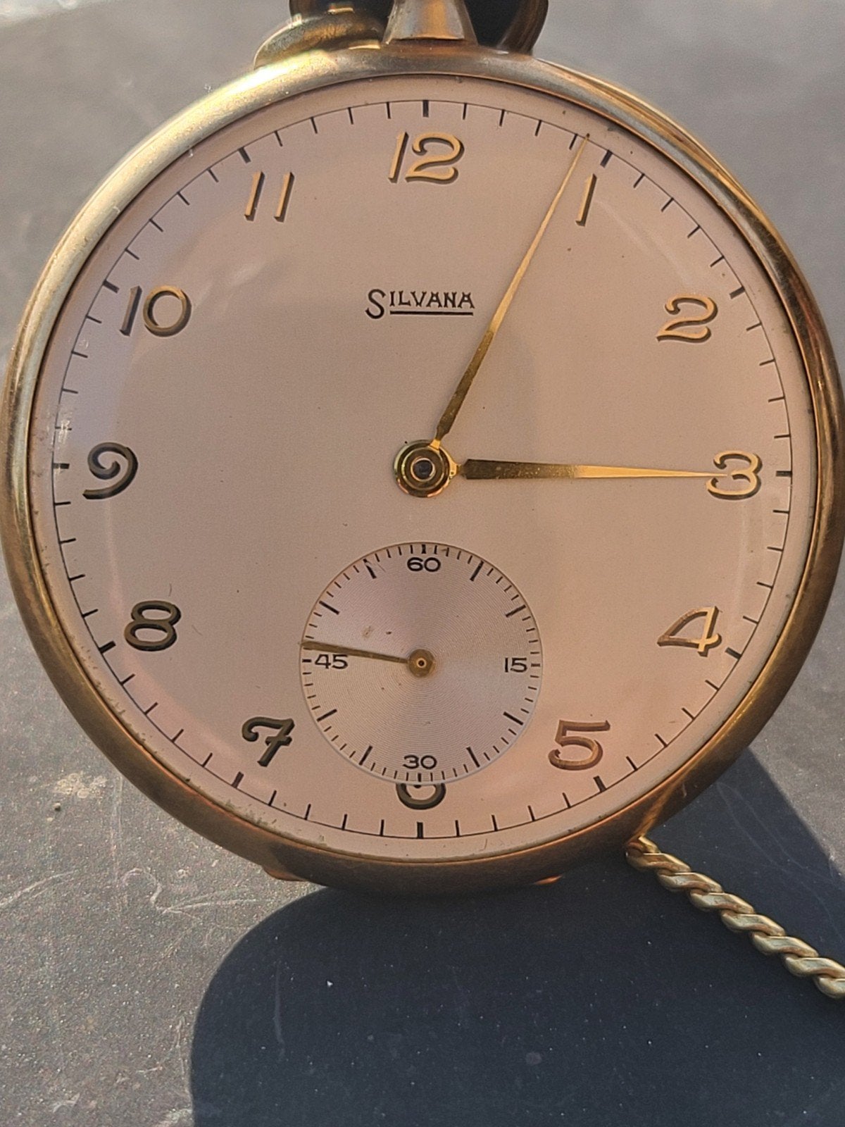 Gouden Silvana Zakhorloge 14K (0.585) - Klassiek en Elegant, Overige merken, Zakhorloge, 1930 tot 1960, Ophalen of Verzenden
