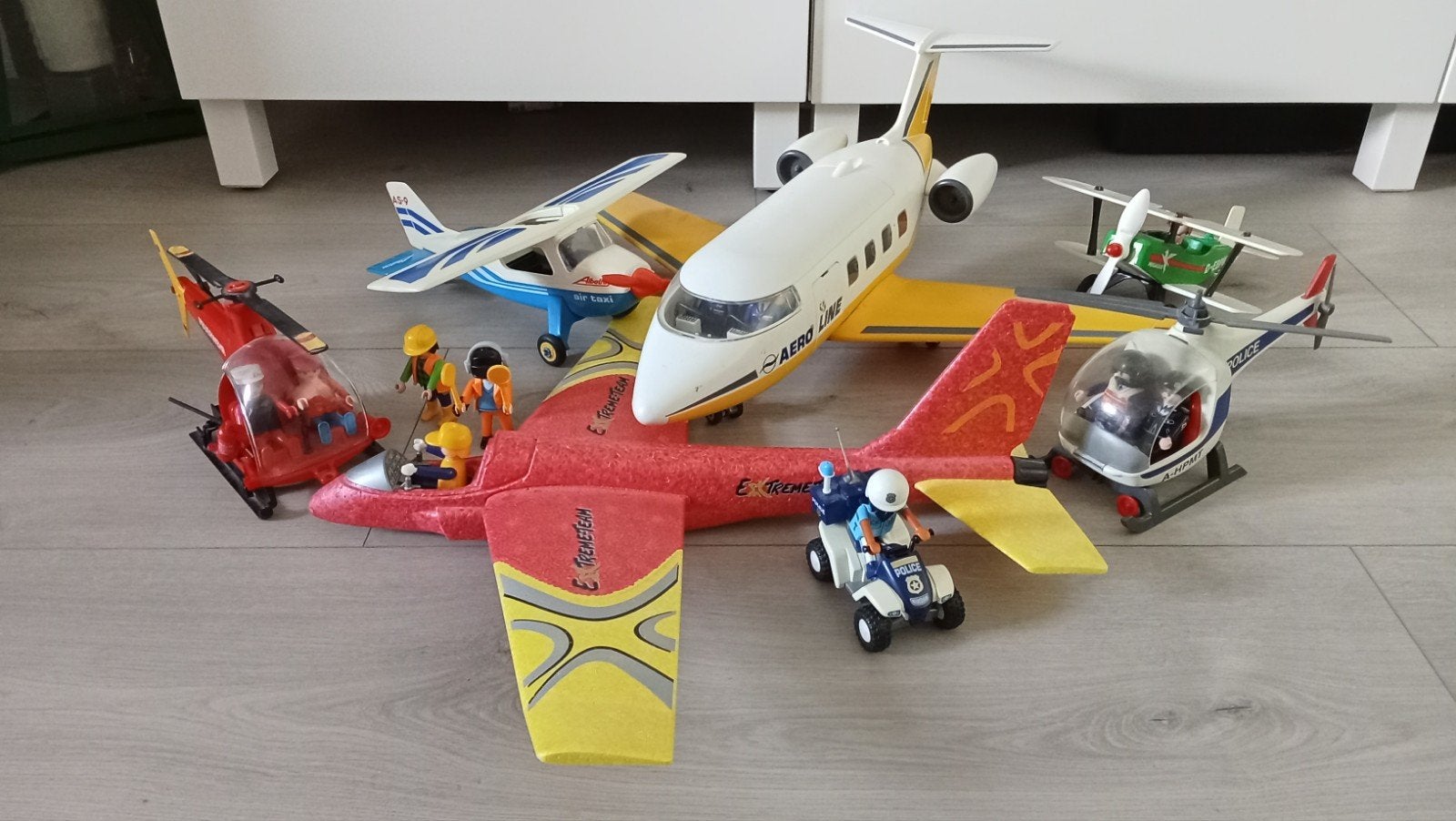 Playmobil Vliegtuigen, Helikopters, Police Quad, 12 figuren, Ophalen of Verzenden