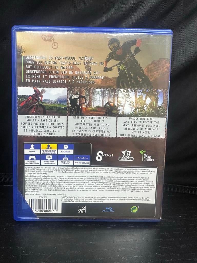 Descenders PS4 - Extreme Freeriding Mountainbike Game, Online, 1 speler, Racen en Vliegen, Ophalen of Verzenden