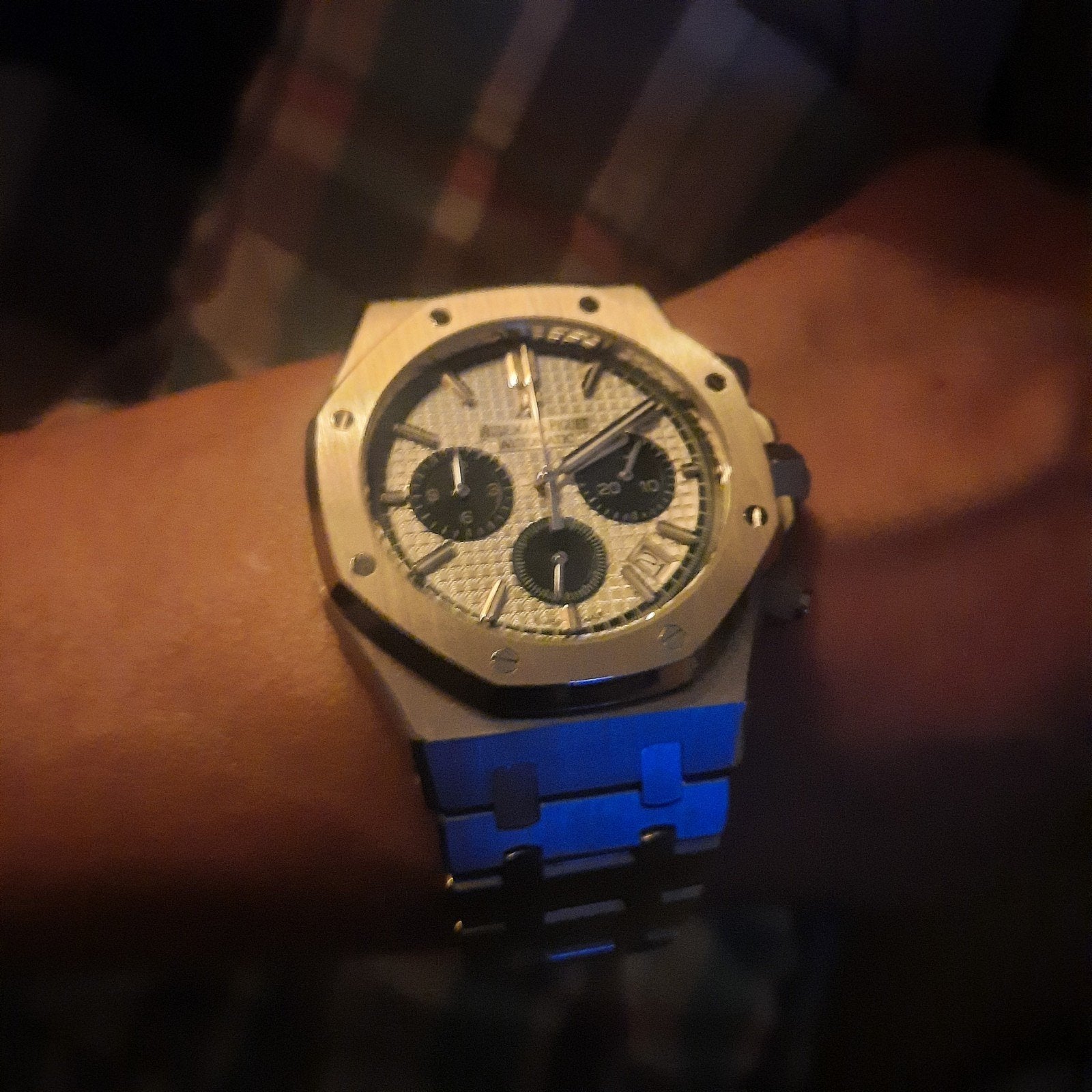Audemars Piguet Royal Oak Panda 38mm, Sieraden, Tassen en Uiterlijk, Horloges | Heren, Ophalen of Verzenden