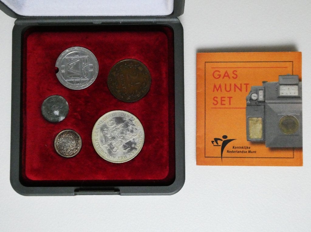Gaspenning gas munten Utrecht zilver gulden Wilhelmina, Ophalen of Verzenden