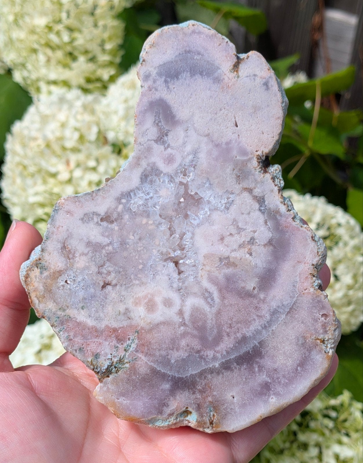 Roze chalcedoon slab, Ophalen of Verzenden