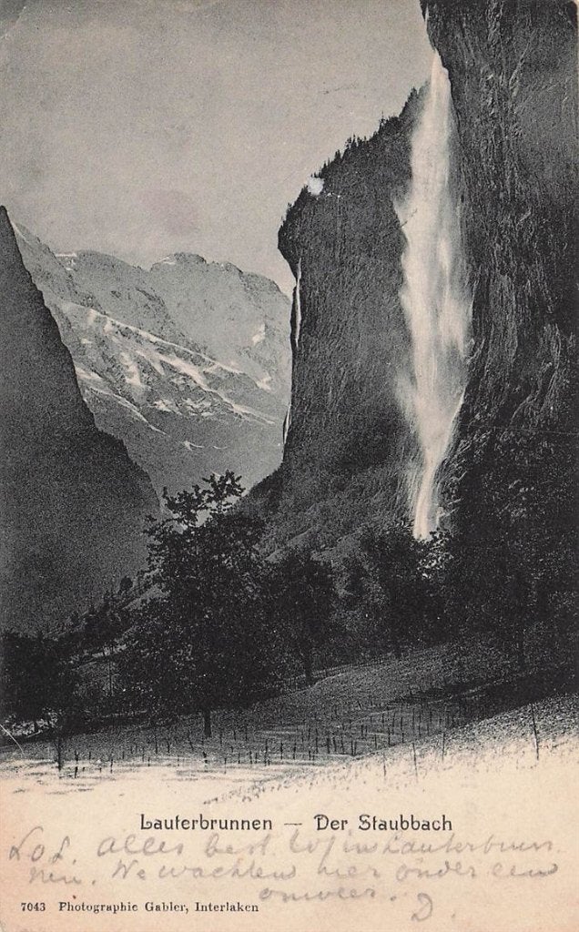 703-289-007 Lauterbrunnen Der Staubbach, Ophalen of Verzenden, Voor 1920, Overig Europa