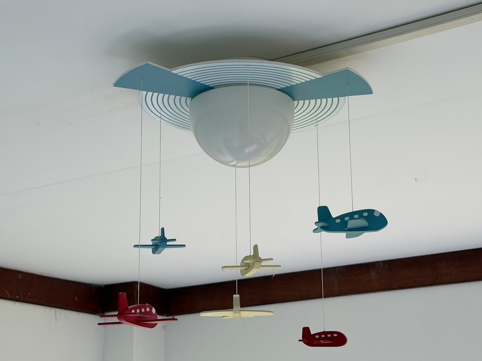 Vintage vliegtuig hanglamp kinderkamer, Kinderen en Baby's, Kinderkamer | Inrichting en Decoratie, Ophalen of Verzenden, Gebruikt