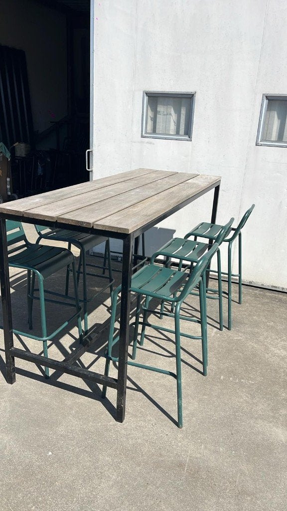 1 horeca sets restaurant terras sta tafel outdoor en krukken, Ophalen, Zo goed als nieuw