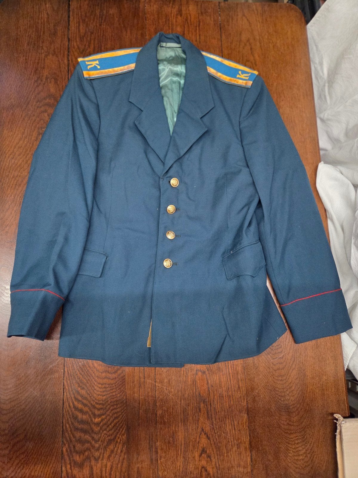 Uniform rusland ussr koude oorlog blauw K, Verzenden, Landmacht, Overige gebieden, Kleding of Schoenen