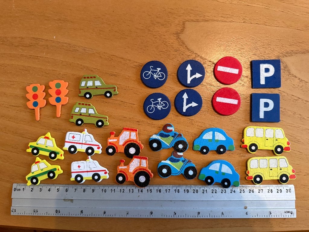 Houten stickers Auto verkeersbord stoplicht tractor motor, Ophalen, Nieuw, Knutselen