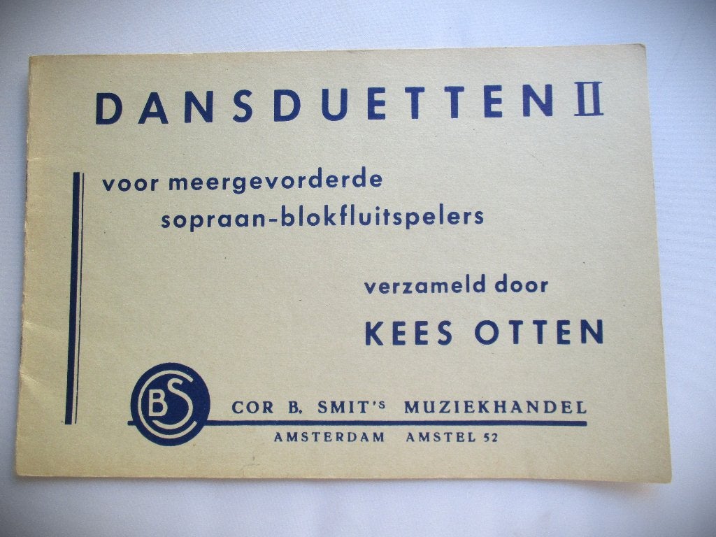 Blokfluit Bladmuziek~Dansduetten II~Sopraan Blokfluitspelers, Gebruikt, Klassiek, Overige soorten, Ophalen of Verzenden