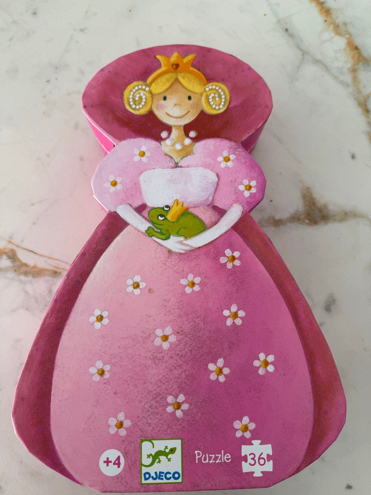 Djeco Prinses en de Kikker Puzzel 36 stukjes, Ophalen of Verzenden, 10 tot 50 stukjes, Zo goed als nieuw, 4 tot 6 jaar