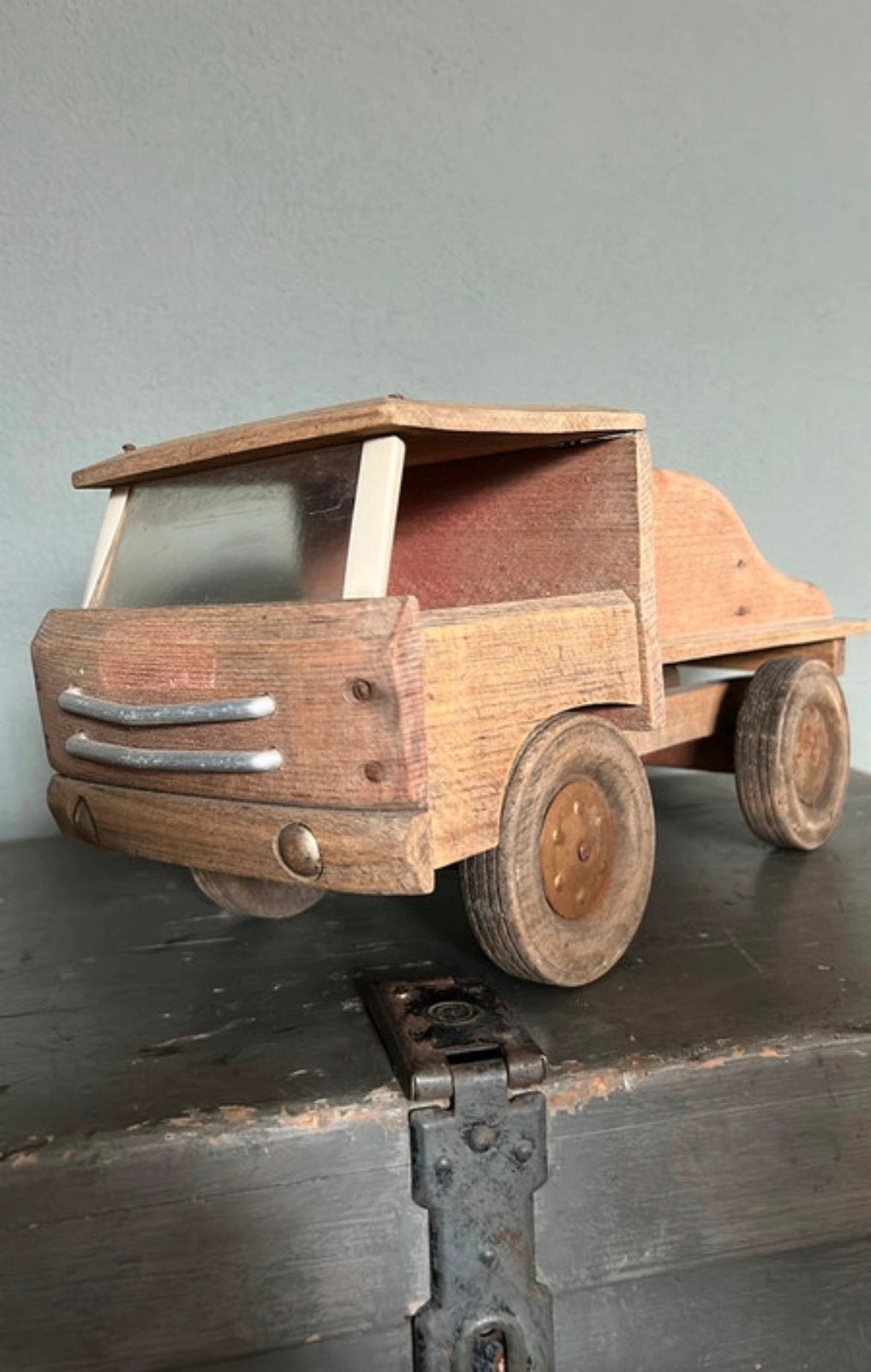 Houten franse vrachtwagen jaren 60, Antiek en Kunst, Curiosa en Brocante, Ophalen of Verzenden
