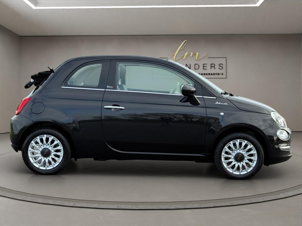 Fiat 500C 1.0 Hybrid Dolcevita 2022 ZWART | Cabriolet | Lede, Auto's, Fiat, Keurmerk '100% Onderhouden', Gebruikt, Euro 6, Cabriolet