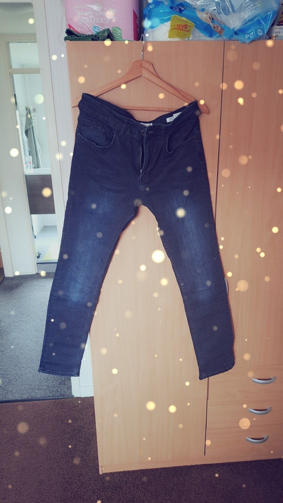 Heren jeans van The Sting, W32 L32, Blauw, W32 (confectie 46) of kleiner, Ophalen of Verzenden, Zo goed als nieuw