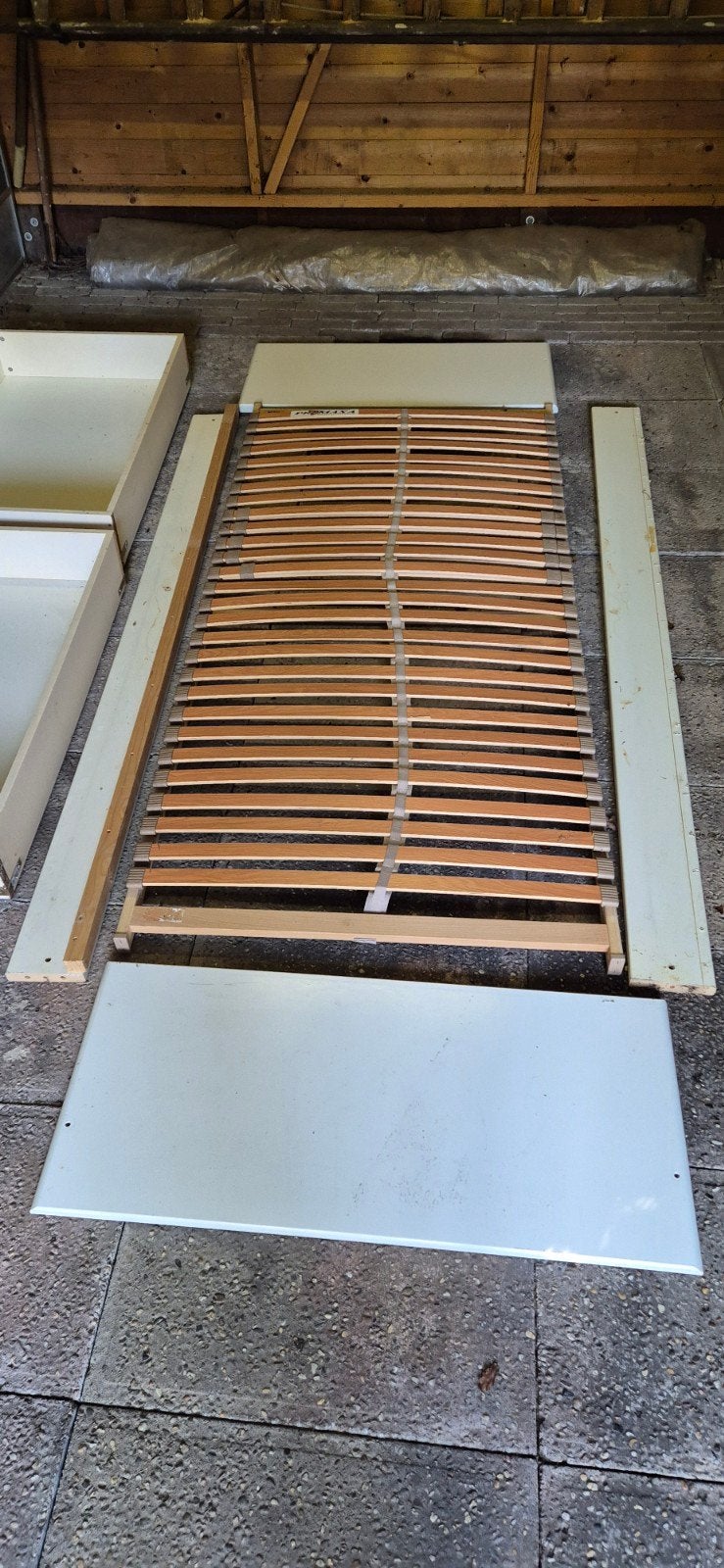 Gratis kinderbed 200x90cm met 2 laden en lattenbodem, Ophalen, Gebruikt, 90 cm, Eenpersoons