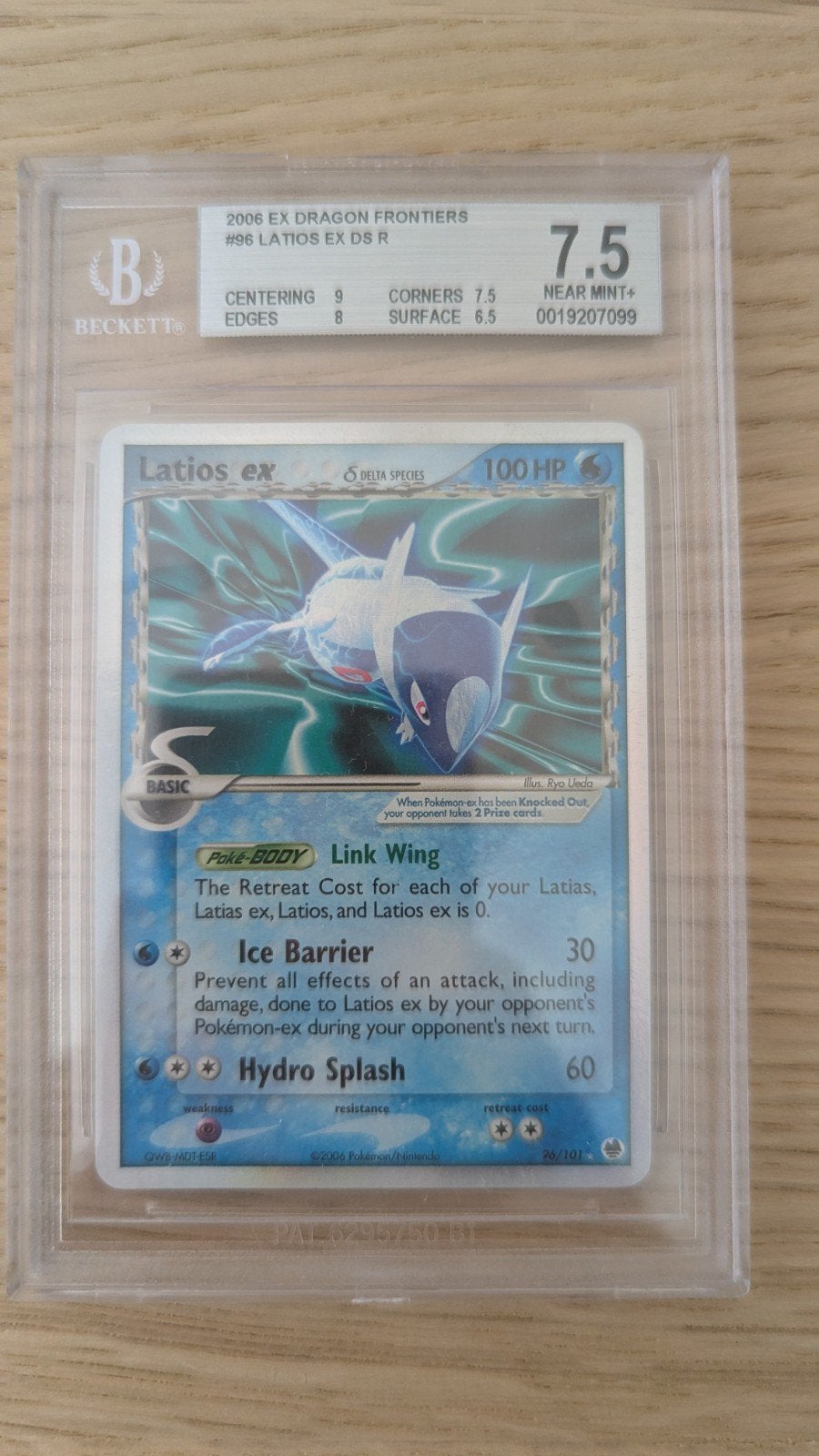 Latios ex Delta Species 2006 (BGS 7.5) Pokémon kaart, Ophalen of Verzenden, Zo goed als nieuw, Losse kaart