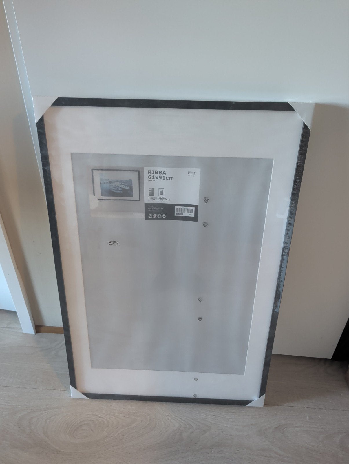 IKEA RIBBA fotolijst 61x91cm - Zwart, Nieuw in verpakking, Ophalen, Hangend, Nieuw, Fotolijst