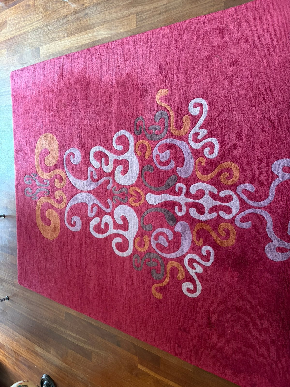 100% dik wollen vloerkleed, design, Ophalen, Paars, 150 tot 200 cm, 200 cm of meer