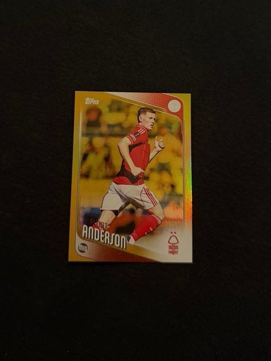 Elliot Anderson 22/50 topps uefa club competitions 202/25, 1 speler, Ophalen of Verzenden, Zo goed als nieuw, Vanaf 3 jaar