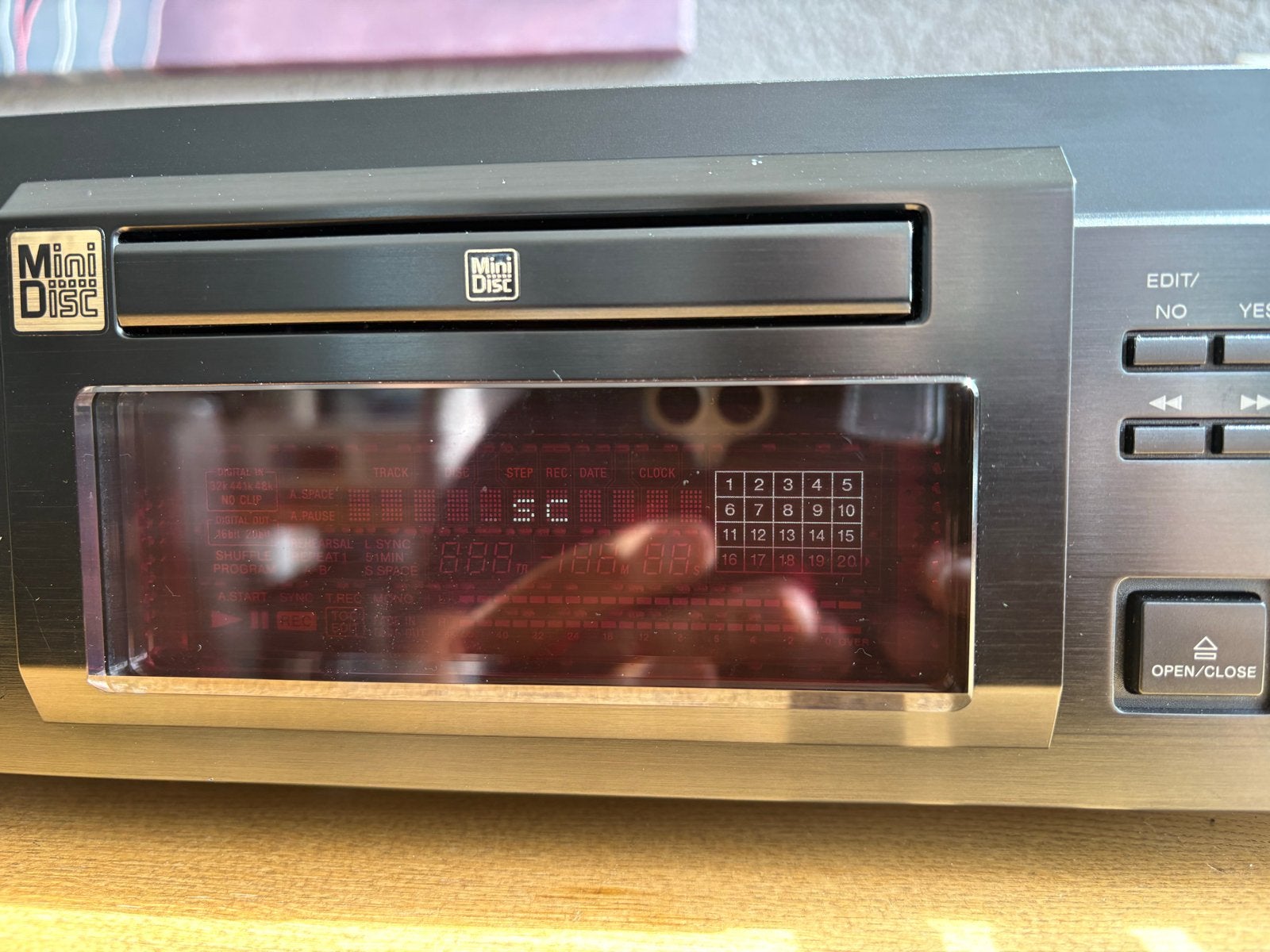 Sony MDS-JA50ES Minidisc Recorder. Display keurig!, Ophalen, Minidisc-recorder