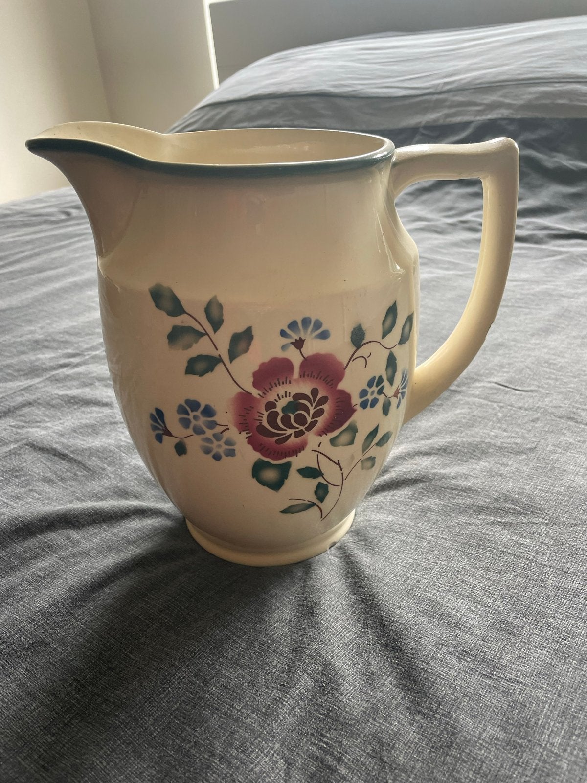 Waskan met bloemmotief, Antiek en Kunst, Ophalen