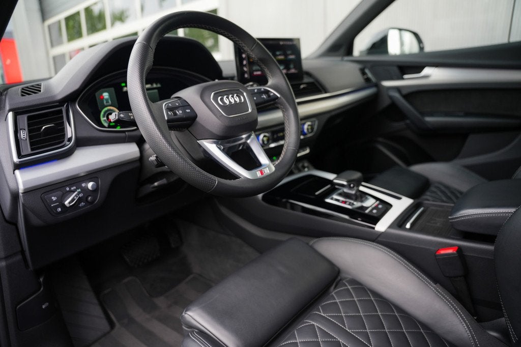 Audi Q5 55 TFSI e 367 pk S-Edition / Pano-Dak/ Adaptive-Crui, Auto's, Audi, Automaat, Gebruikt, 4 cilinders, Wit