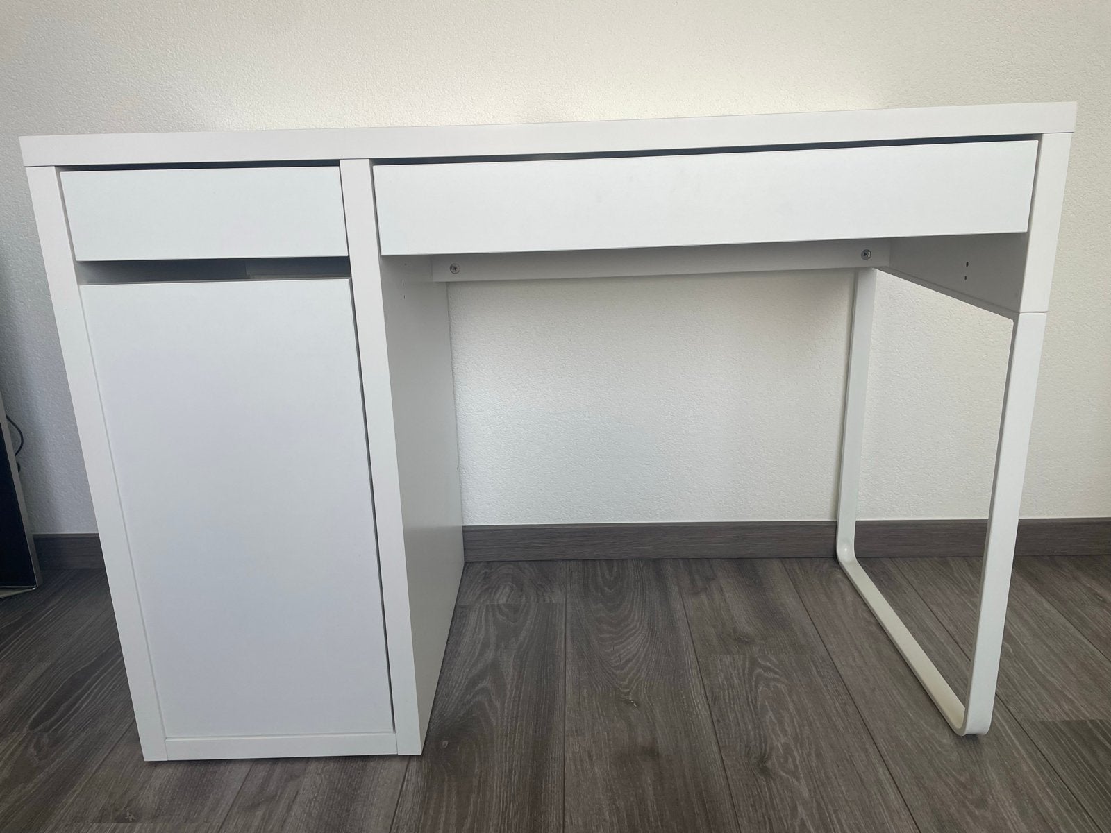 IKEA Micke bureau wit met lade en kastje, Ophalen, Gebruikt, Met lades, Spaanplaat of MDF