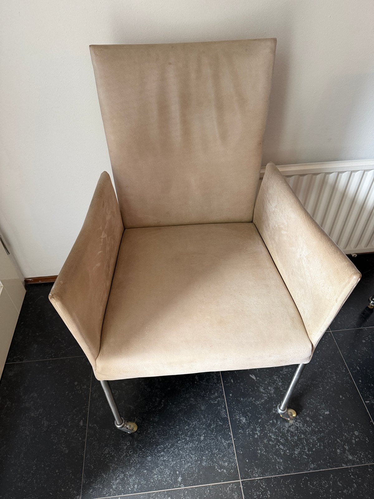 Prima design eetkamerstoelen, Ophalen, Gebruikt, Minder dan 75 cm, Leer