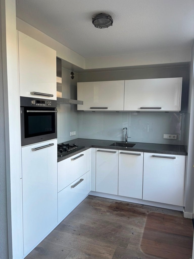 Hoogglans witte keuken, Ophalen, Gebruikt, Wit, Hoekkeuken