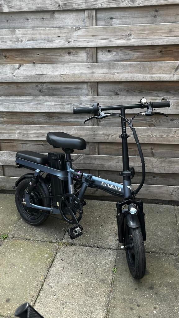 Engwe T14 Elektrische vouwfiets | Grijs, 14 tot 16 inch, Zo goed als nieuw, Totaal opvouwbaar, Schijfrem