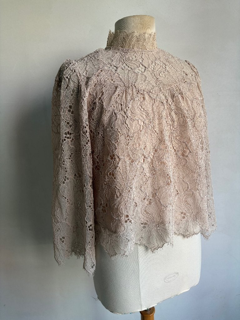 suncoo kanten top beige maat 2, Maat 38/40 (M), Verzenden, Beige, Zo goed als nieuw