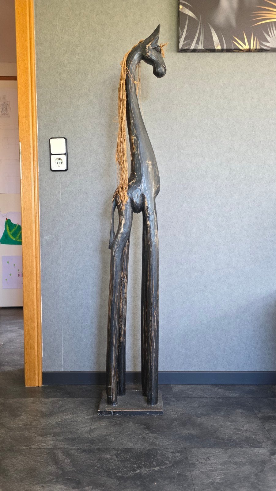 Massief houten paard – 1,60 m, Ophalen