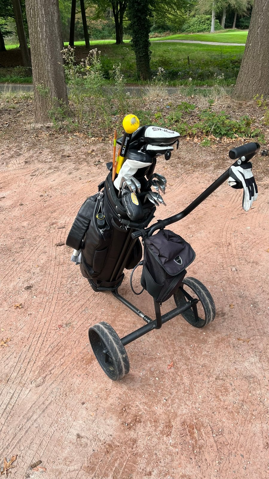 BigMax JoeJo Full Grain Lederen Golftas 9x7 inch- Hybride