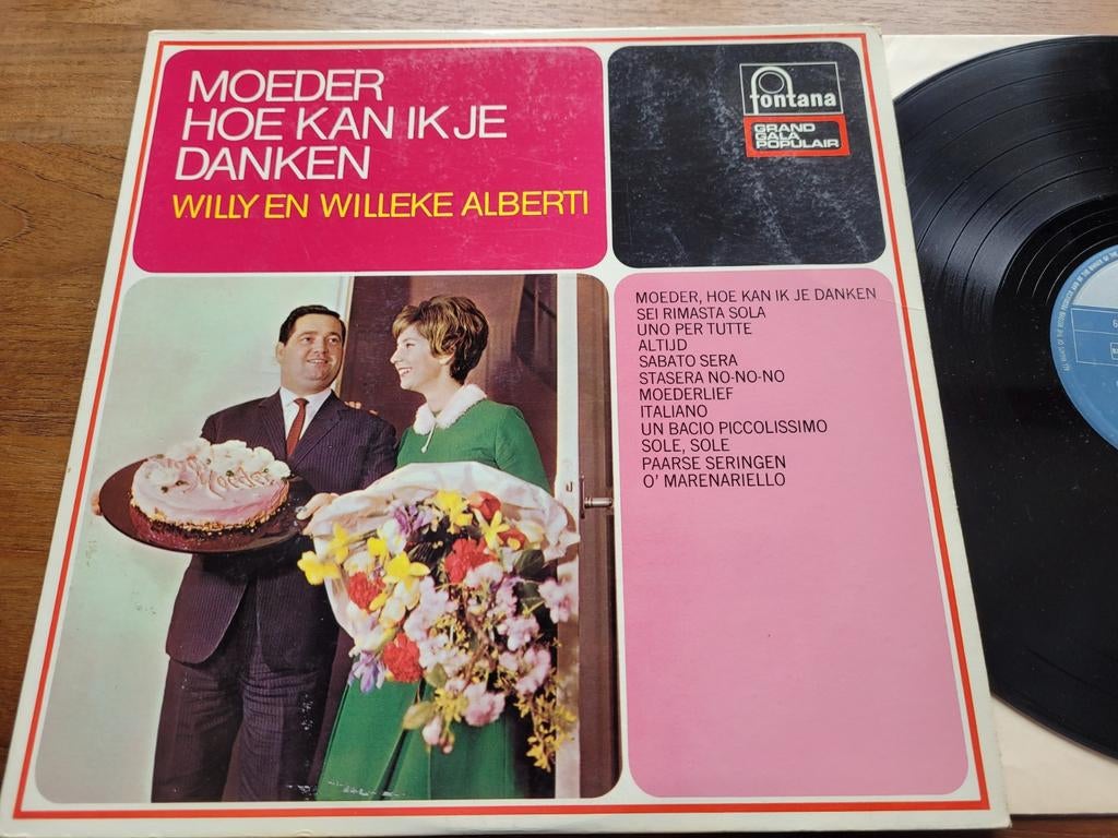 Willy en Willeke Alberti - Moeder, Hoe Kan Ik Je Danken, Gebruikt, Ophalen of Verzenden, Levenslied of Smartlap, 12 inch