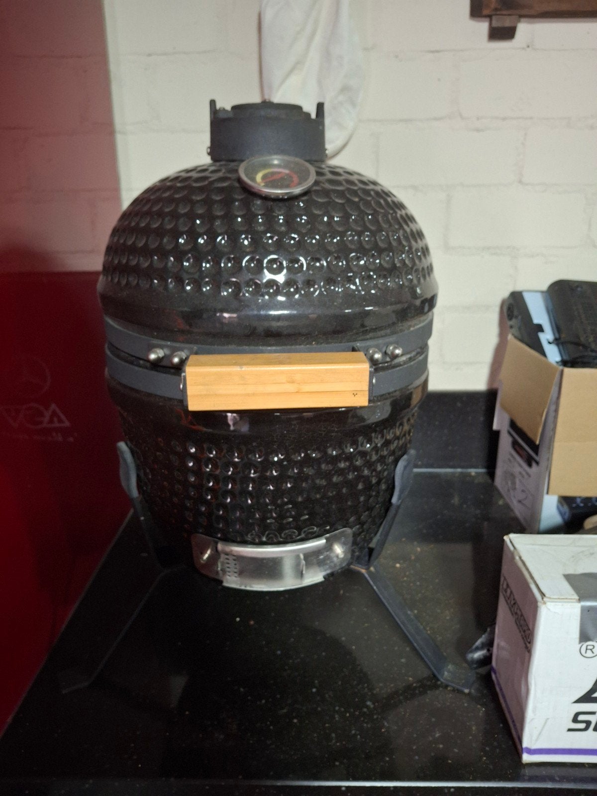 Compacte Kamado  BBQ met thermometer en grillrooster, Ophalen, Gebruikt