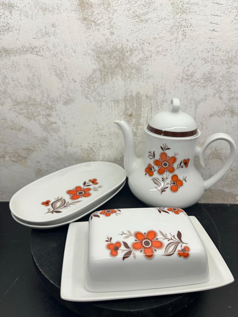 Vintage Schumann Arzberg Bavaria servies met bloemmotief, Antiek en Kunst, Ophalen of Verzenden