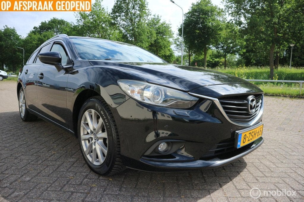Mazda 6 Sportbreak 2.2D Skylease+ LEDER/2X-PDC/NAVIGATIE/NAP, Voorwielaandrijving, 730 kg, Gebruikt, Euro 6