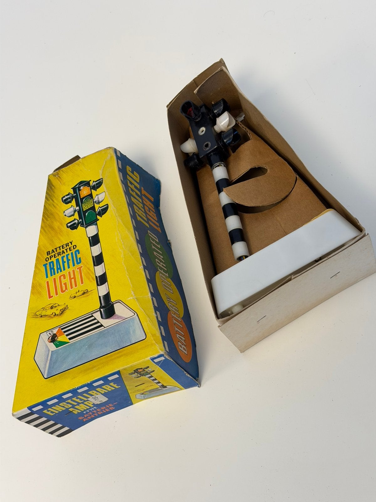 Vintage Battery Operated Verkeerslicht met Doos stoplicht, Gebruikt, P, P, P