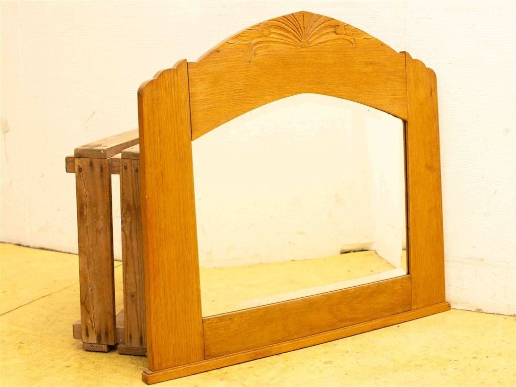 Houten wandspiegel 37781, Huis en Inrichting, Woonaccessoires | Spiegels, Minder dan 50 cm, Gebruikt, Ophalen of Verzenden, Minder dan 100 cm