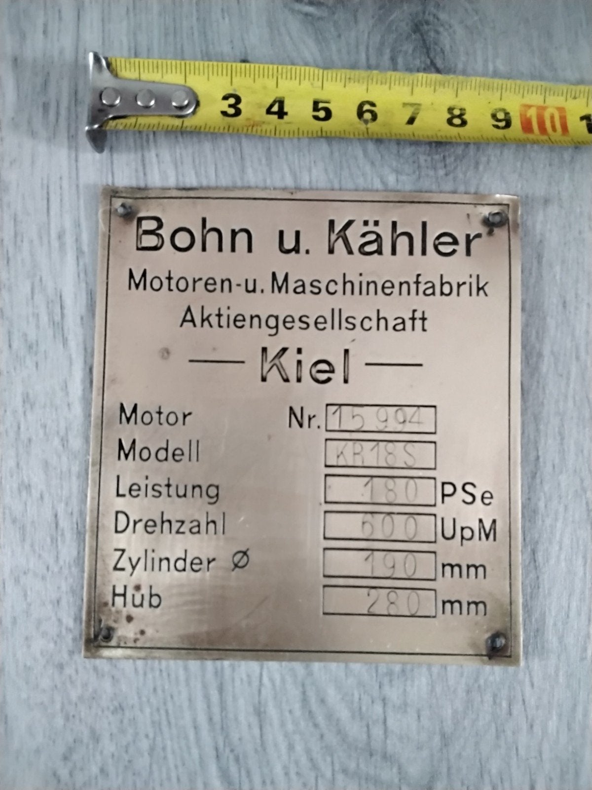 motorplaat Bohn u Kähler, Ophalen of Verzenden