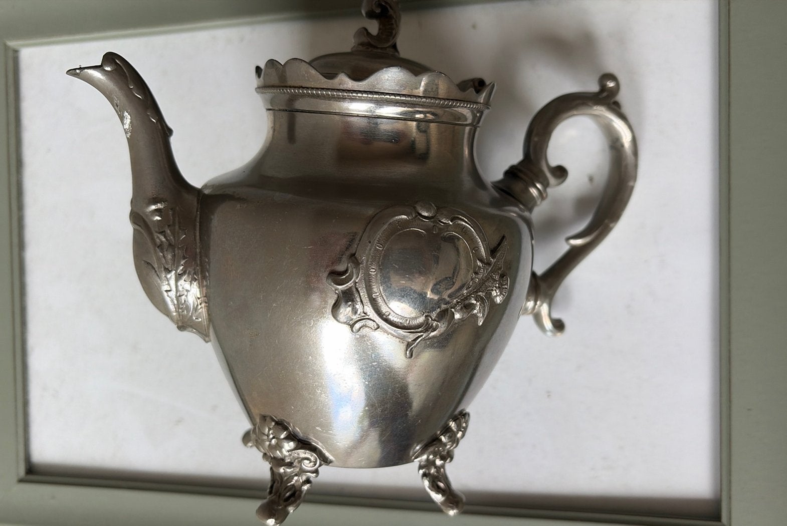 Antieke tinnen theepot van G. Kurz & Co, 1650 1/2, Antiek en Kunst, Antiek | Tin, Ophalen of Verzenden