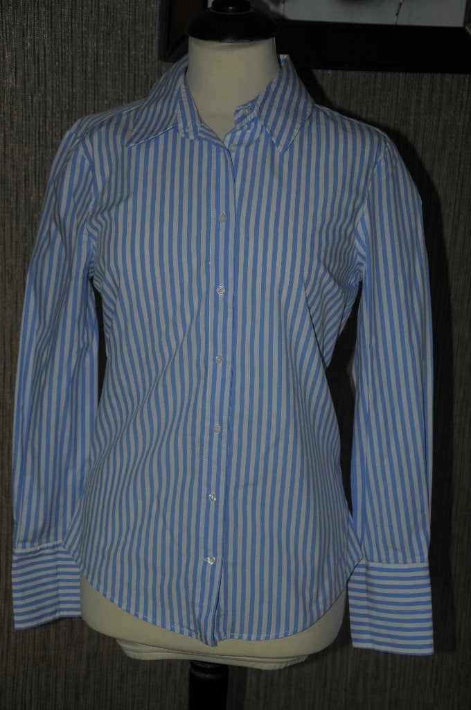 Leuke blauw gestreepte blouse van ZARA, maat M, ZGAN!!, Maat 38/40 (M), Blauw, Zara, Ophalen of Verzenden