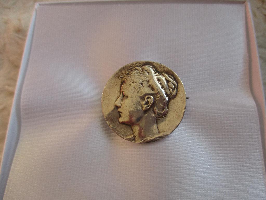 zilveren broche Wilhelmina, Antiek en Kunst, Ophalen of Verzenden, Zilver