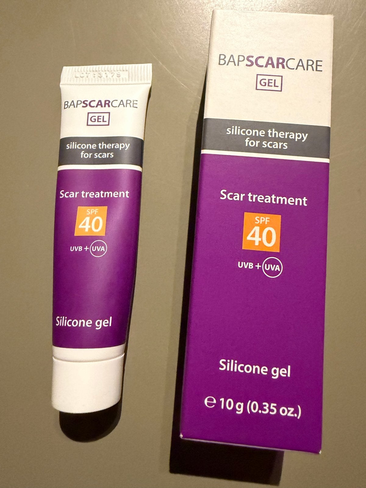 BAPSCARCARE GEL silicone therapie voor littekens SPF 40, Ophalen of Verzenden, Nieuw, Gehele gezicht, Verzorging