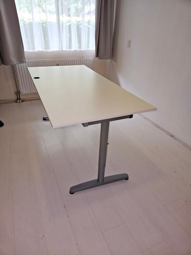 Tafel / Computertafel / Rechthoekige witte tafel, Huis en Inrichting, Ophalen of Verzenden, Wit