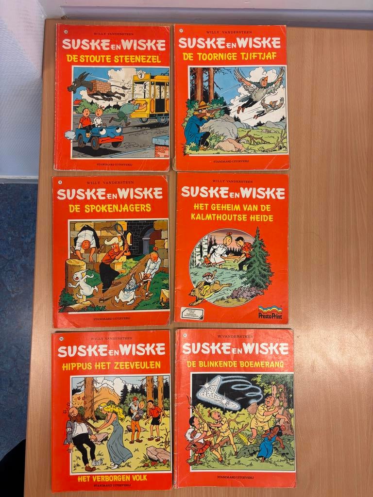 Suske en Wiske stripboeken - 6 stuks, Meerdere stripboeken, Ophalen of Verzenden, Gelezen