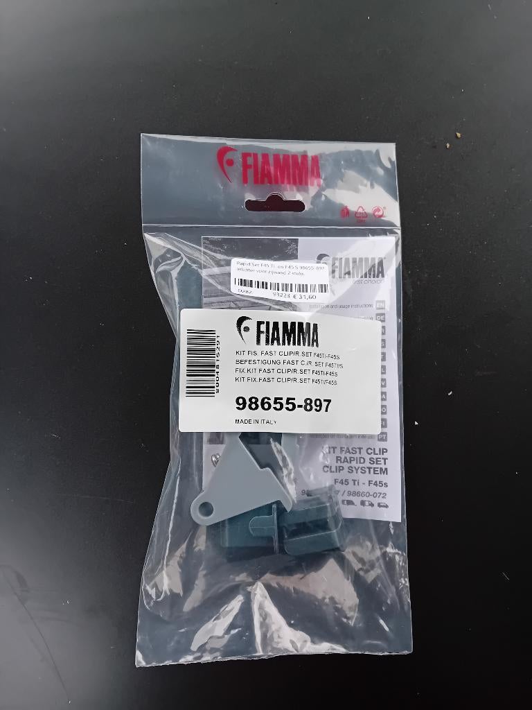 Fiamma F45 S/Ti bevestigingskit, Ophalen of Verzenden, Nieuw