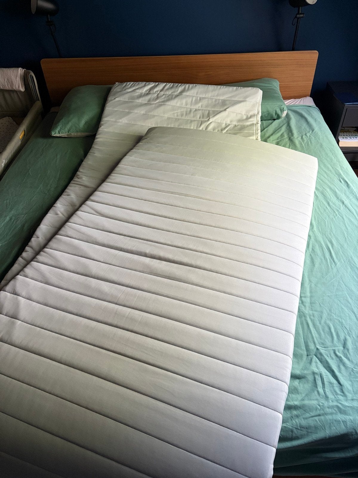 Ikea Nasfjallet matras topper 2x 90x200 cm, Ophalen, 90 cm, Eenpersoons, Zo goed als nieuw